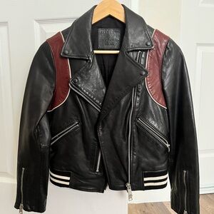 All Saints black Leather Jacket